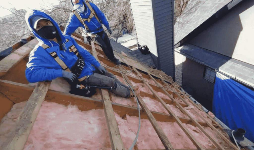 Roofing Contractor Working in Roof Repair